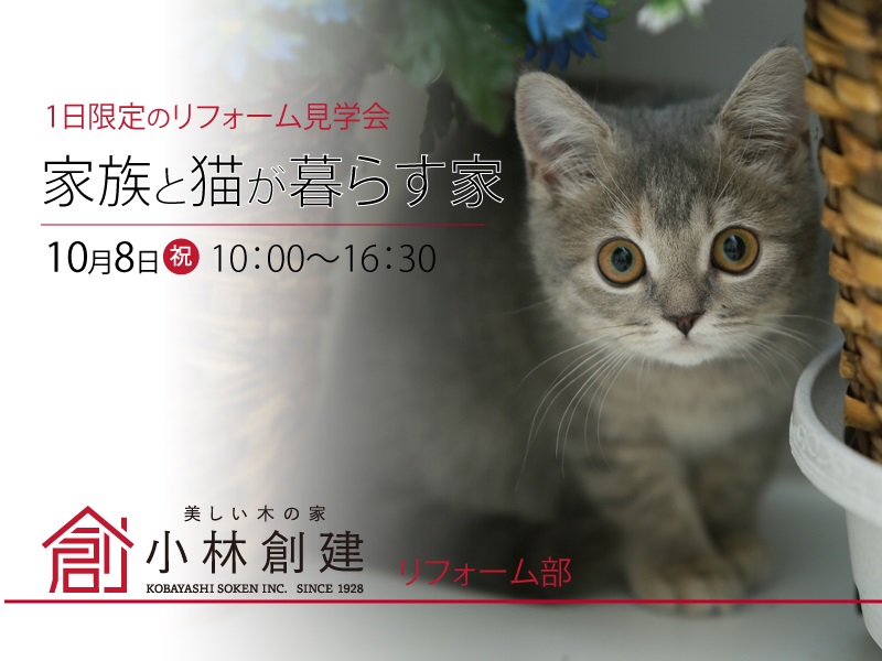 「家族と猫が暮らす家」見学会